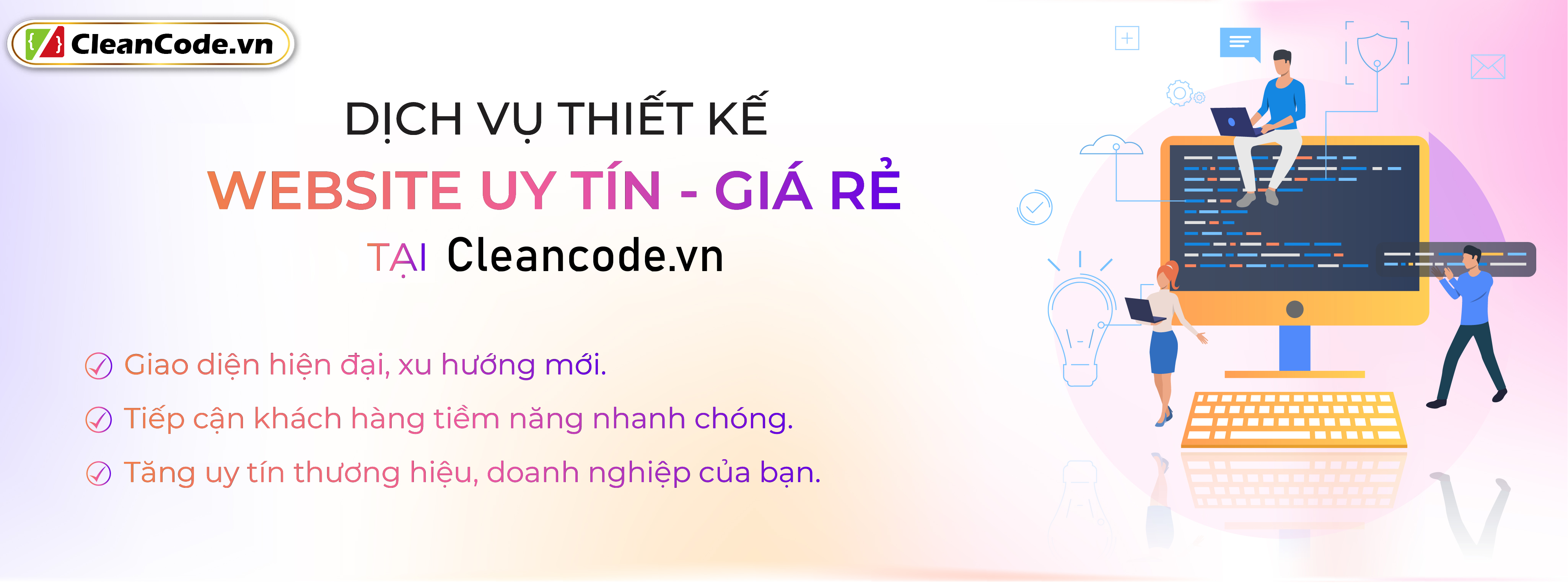 Thiết kế website uy tín - giá rẻ tại cleancode.vn