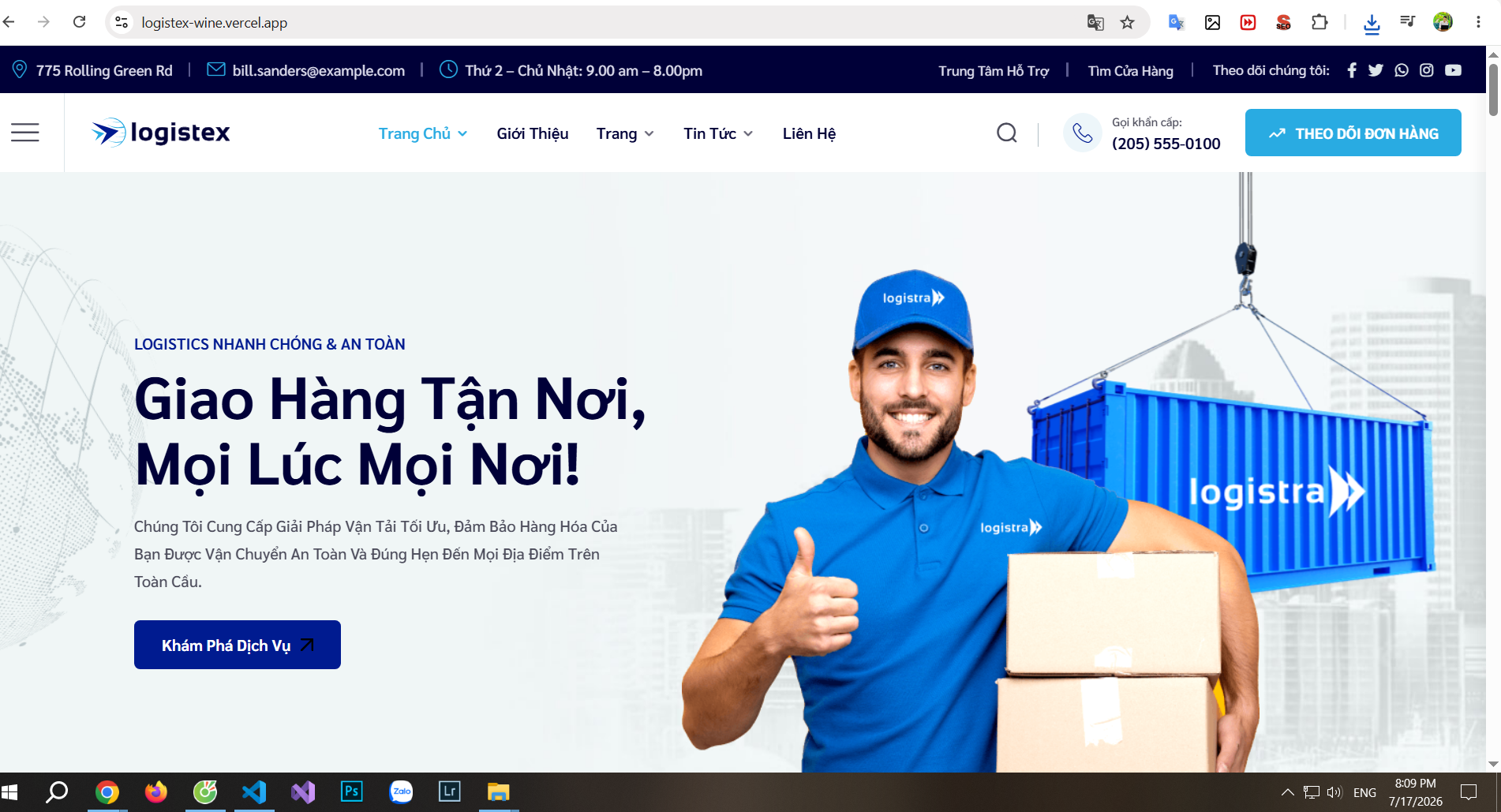 Full Source Code Web Thương mại điện tử Logistic
