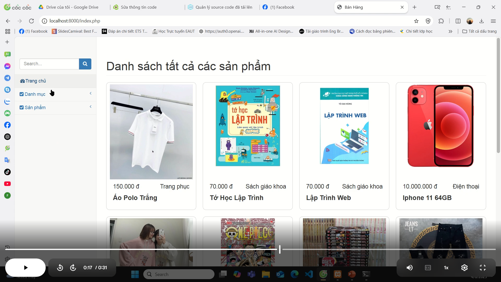 Source code web bán hàng php + my sql đơn giản