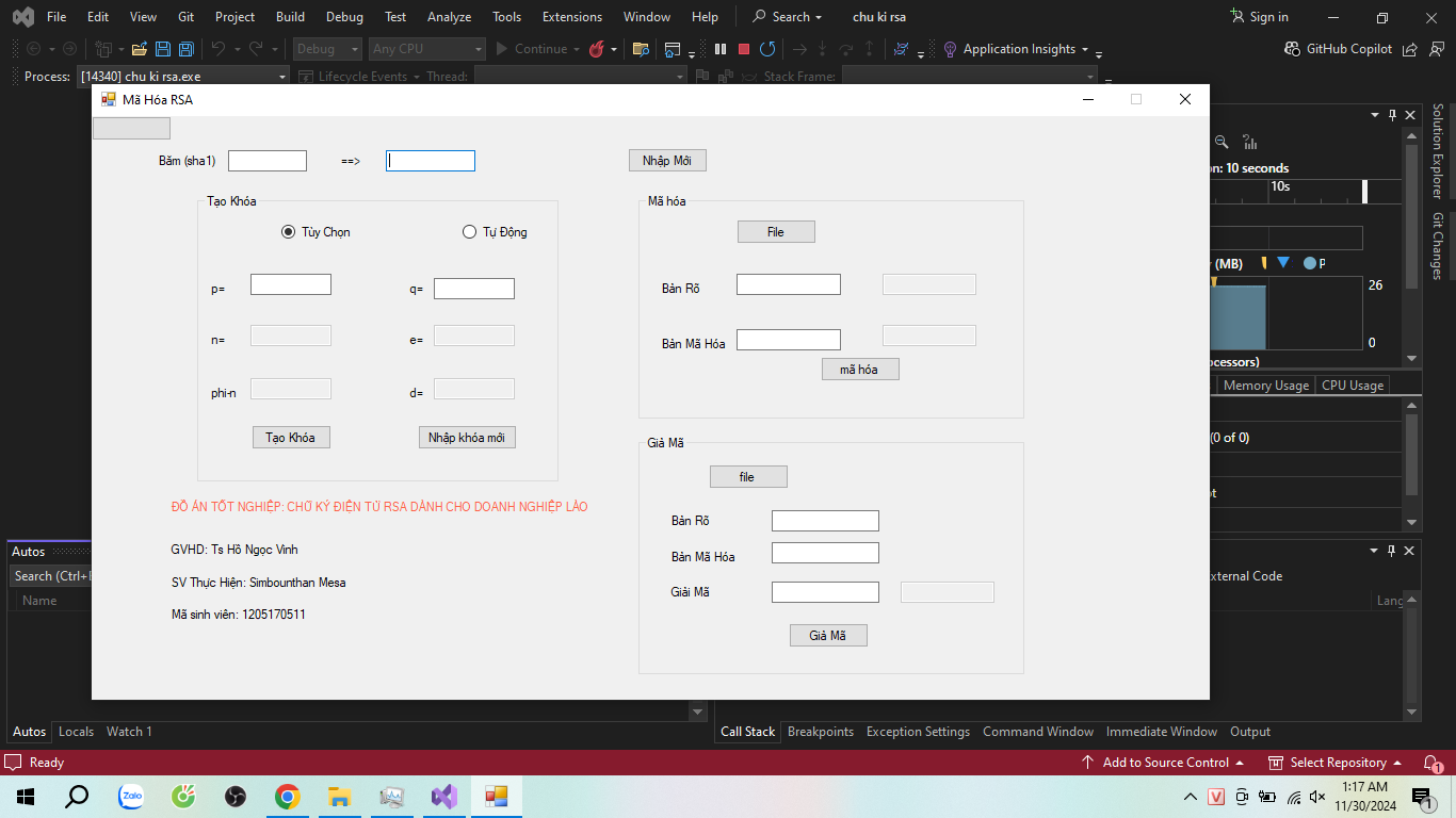 Source code app chữ ký điện tử DSS RSA winform C# - có word đồ án TN 9đ