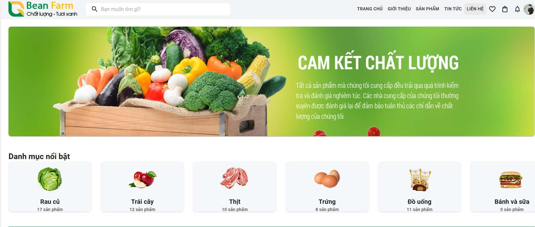 Website thực phẩm sạch web ReactJs + Material UI + Api Springboot + MySql và báo cáo word. tt VNpay