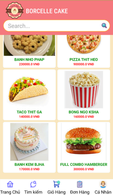 (ANDROID JAVA + SQLITE + BÁO CÁO WORD) App bán hàng android đặt bánh có đầy đủ chức năng quản trị và đặt hàng