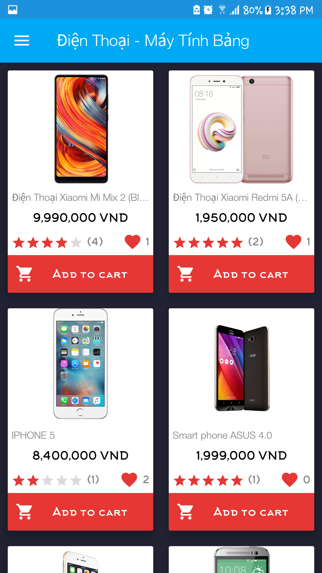 App bán hàng android ngôn ngữ Java và website admin quản lý đơn hàng với ngôn ngữ PHP