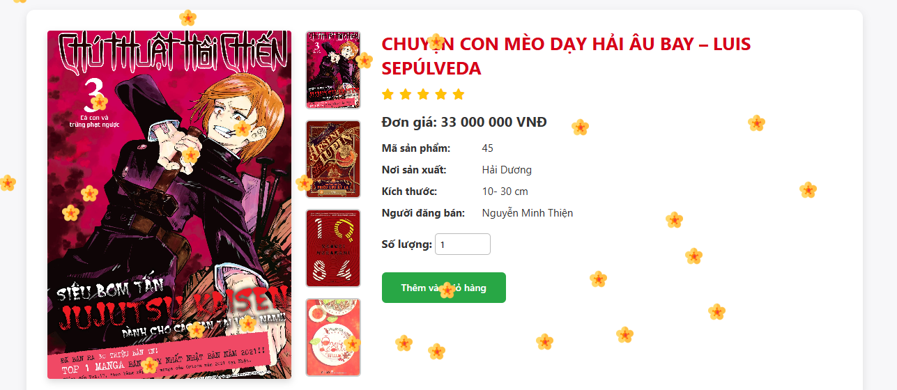 Đồ án + Báo Cáo website cửa hàng bán sách truyện PHP & MYSQL đầy đủ chức năng quản trị và người dùng: giỏ hàng, đặt hàng,thêm, sửa, xóa sản phẩm (kèm báo cáo WORD 60 trang đủ 7loại UML)