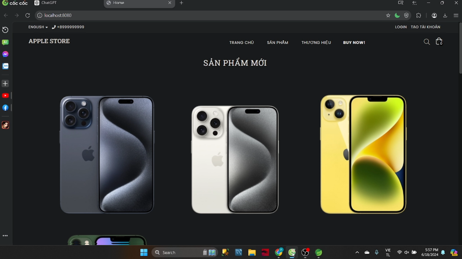 Web Bán Hàng Điện thoại, Phụ kiện Apple java5 Fpt Polytechnic