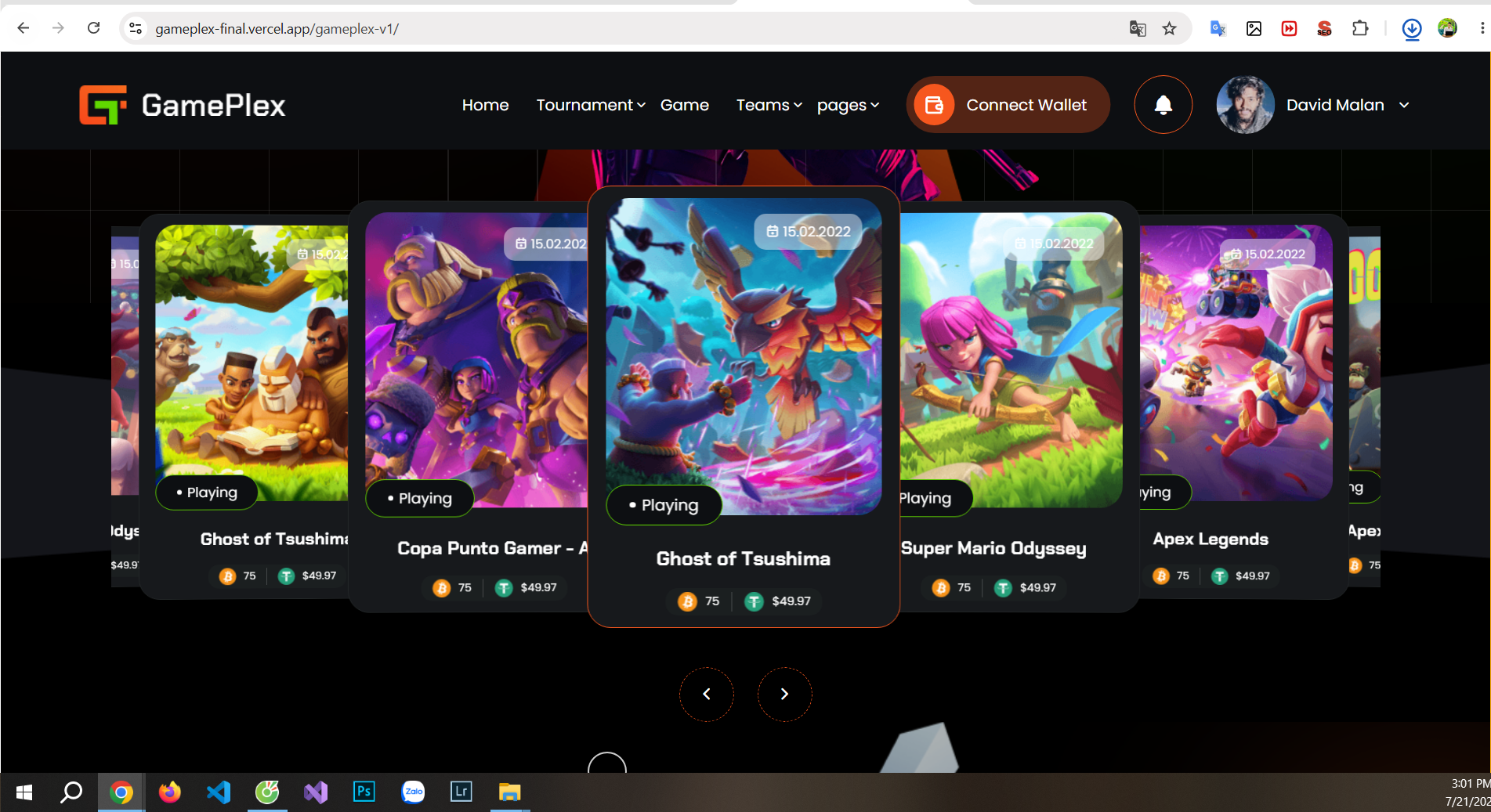 Source code trò chơi thể thao điện tử và trò chơi NFT Gameplex