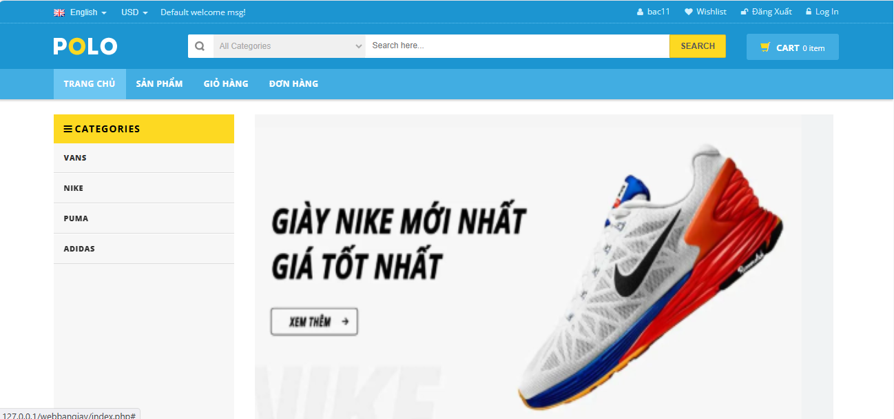 Đồ án + Báo Cáo website shop bán giày thể thao siêu đẹp bằng PHP & MYSQL đầy đủ chức năng quản trị và người dùng (kèm báo cáo WORD 60 trang đủ 7 loại UML)