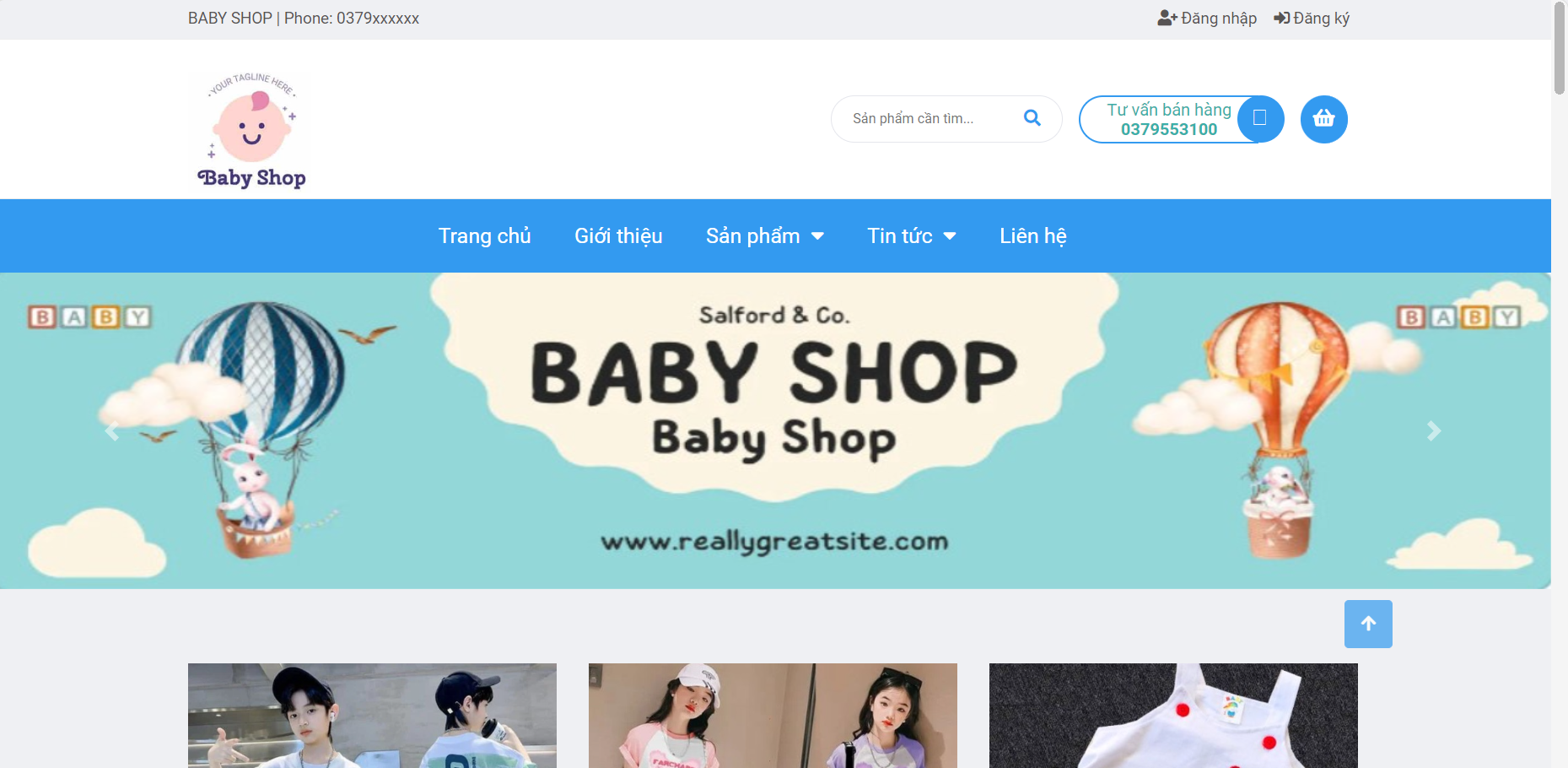 Full Source Code Đồ án tốt nghiệp bán quàn áo thời trang cho bé php thuần mysql + Báo Cáo