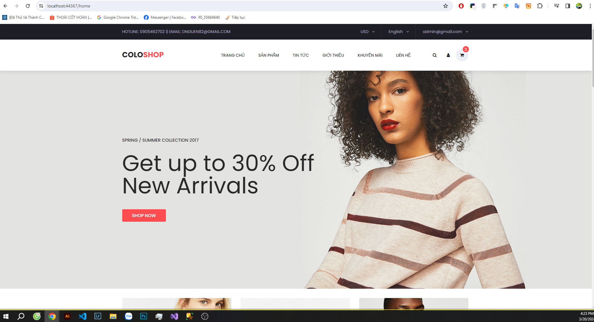 Source code web Bán Hàng Thời Trang và Phụ kiện FASHION ASP.NET MVC