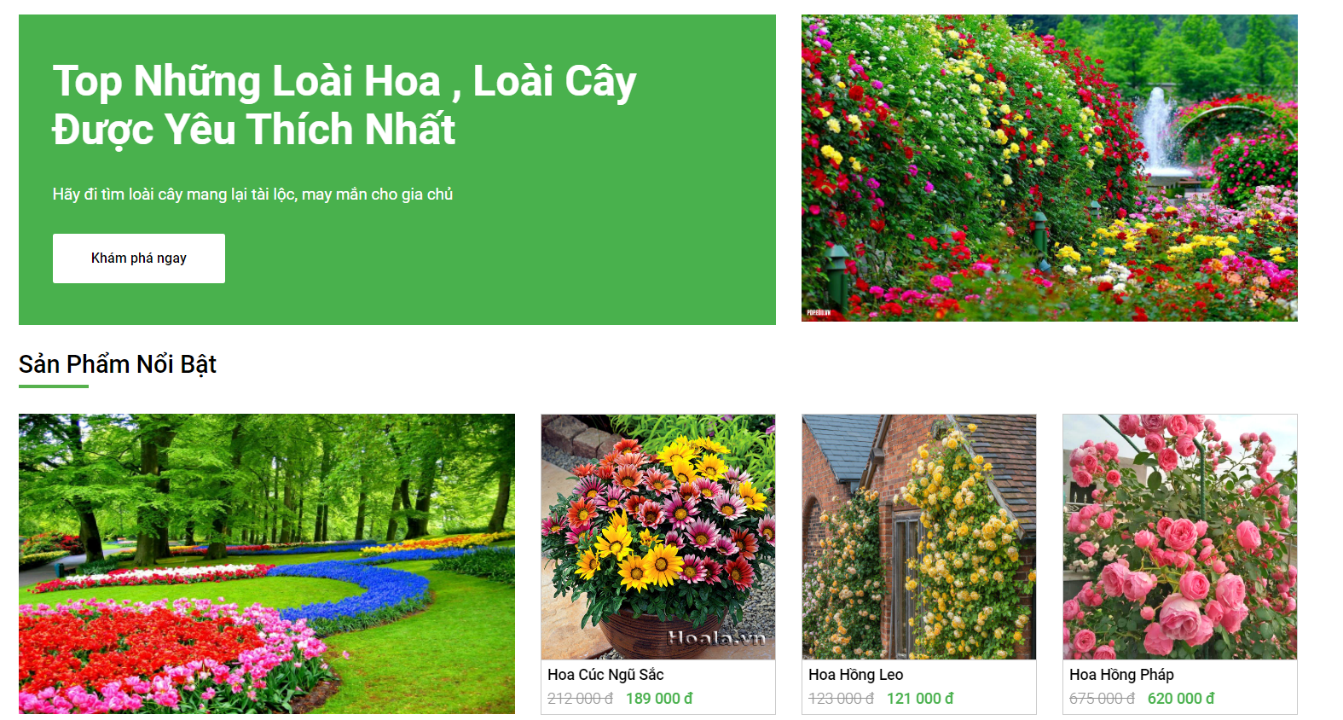 Full Code + Báo Cáo Đồ Án Website bán hoa tươi đạt 9.5đ môn Phát Triển Ứng Dụng WEB của chủ tus PHP Mysql có đầy đủ quản trị và người dùng