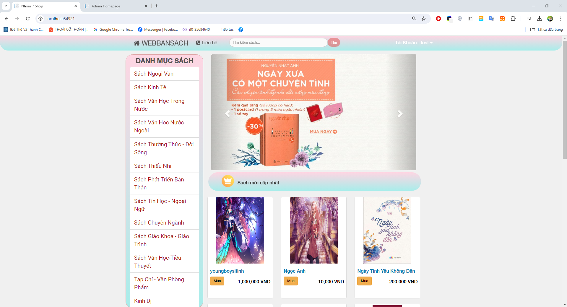 Website Bán sách Online bằng ASP.NET MVC & SQL Server