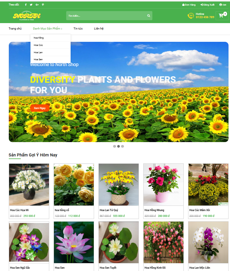 Full Code Đồ Án Website Bán Hoa Tươi PHP & Mysql có đầy đủ quản trị và người dùng