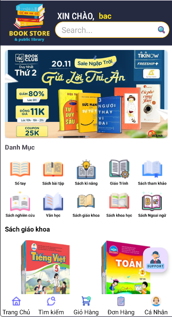 (ANDROID JAVA + SQLITE + BÁO CÁO WORD) App bán sách android java có quản trị và người dùng, đánh giá sản phẩm sau khi mua, đặt hàng, tiến trình thực hiện đơn hàng, các chức năng thêm, sửa, xóa