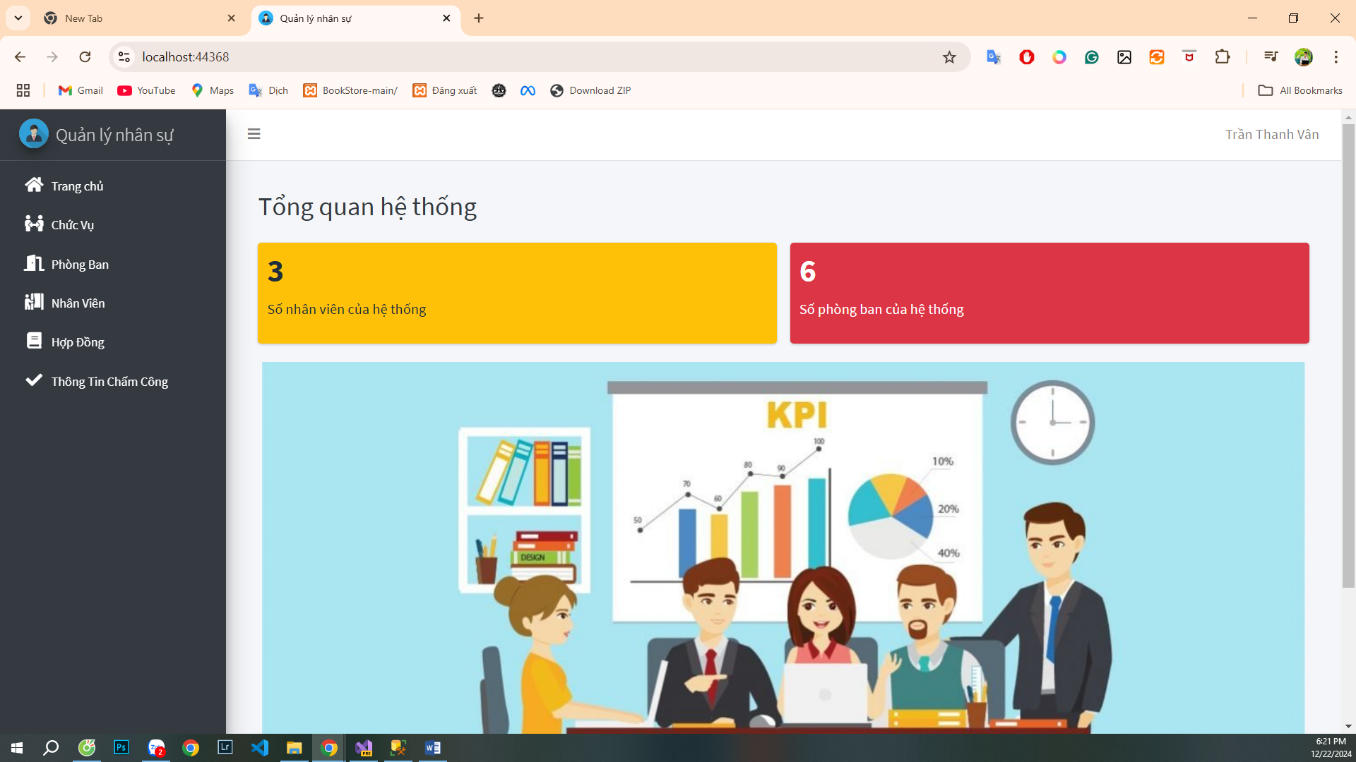 Quản lý nhân sự Asp.net MVC, có báo cáo word