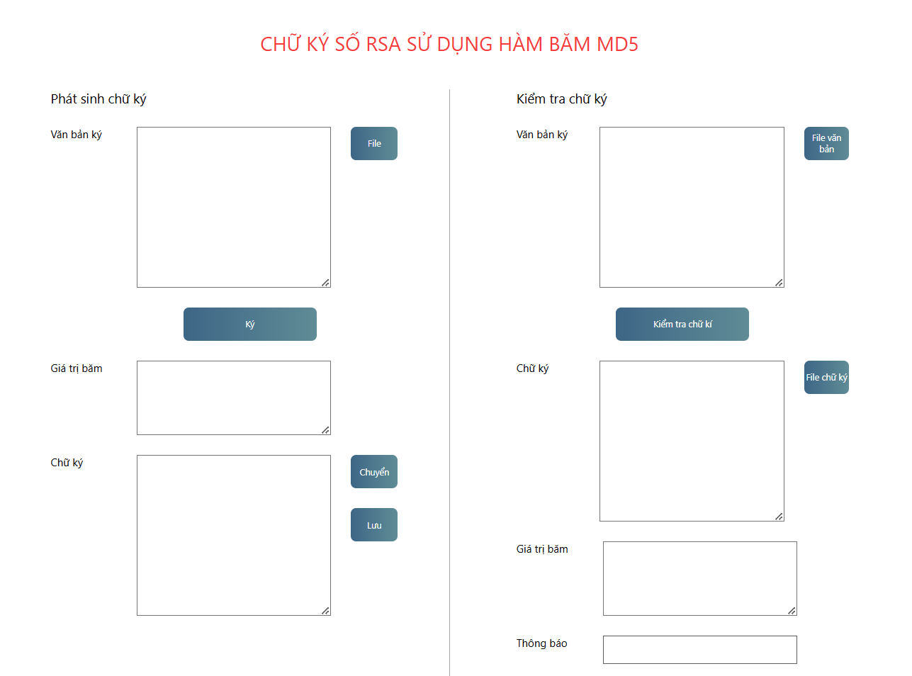 Source code chữ ký số RSA (an toàn bảo mật thông tin)