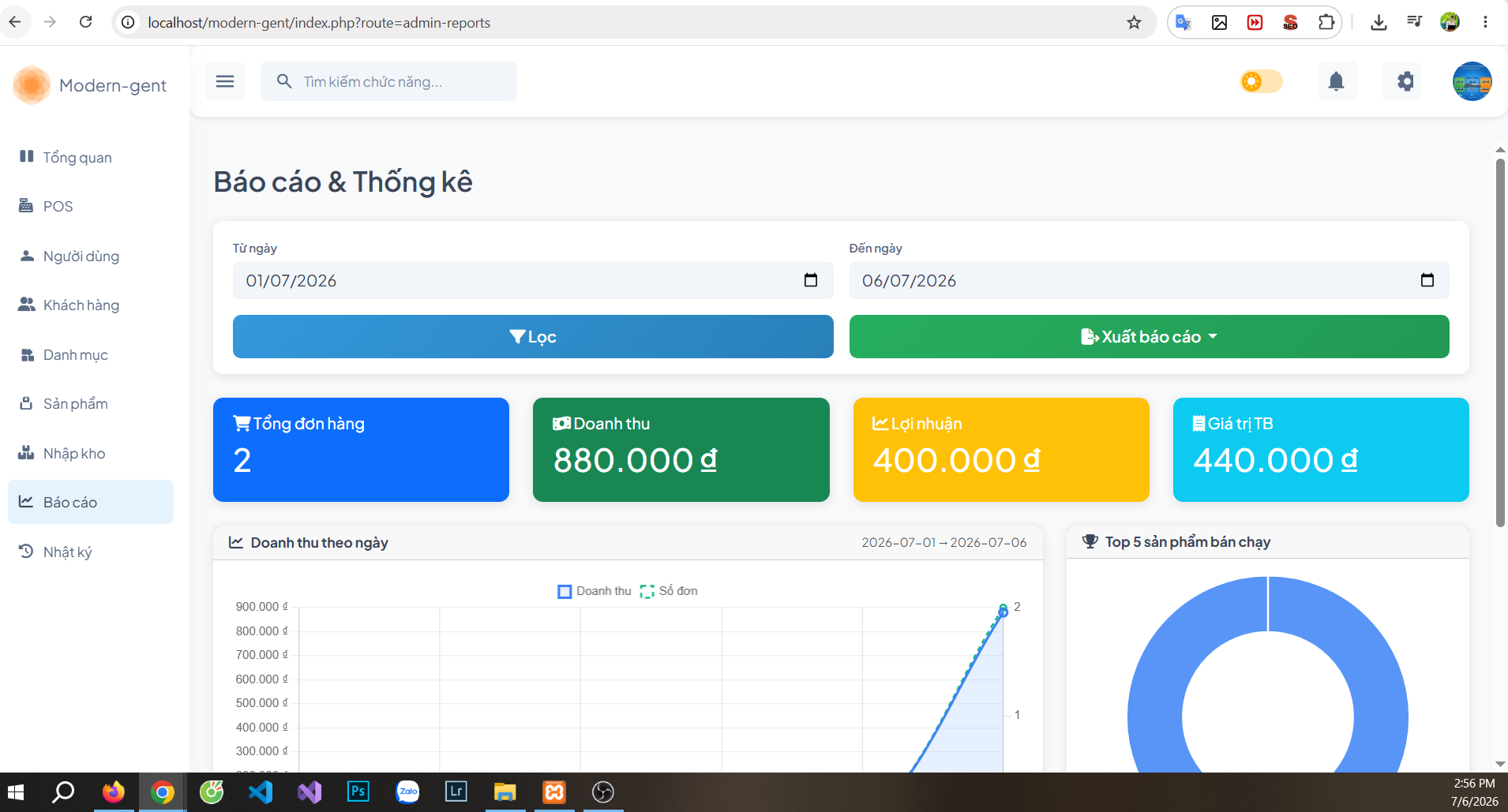 code Máy POS quản lý bán hàng tại quầy, dùng cho cửa hàng, tạp hóa PHP MySQL