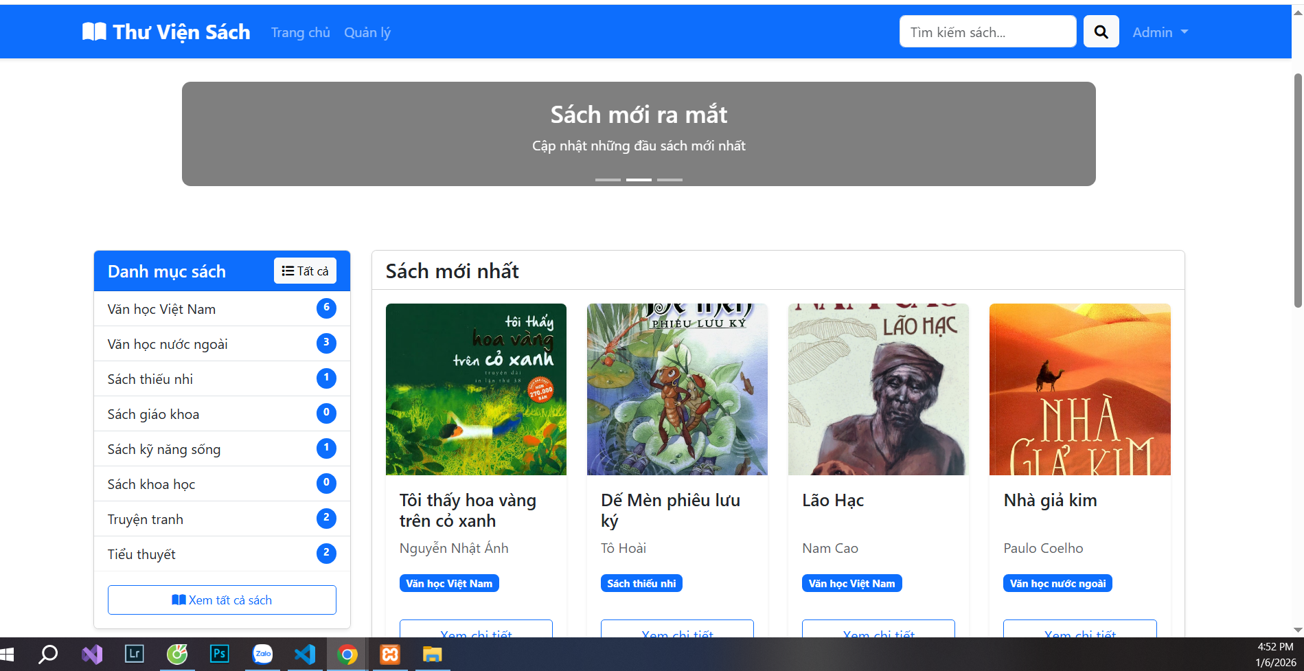 source code web Quản Lý Thư Viện, quản lý mượn trả sách Php + Mysql laravel, đồ án tốt nghiệp 9,5đ