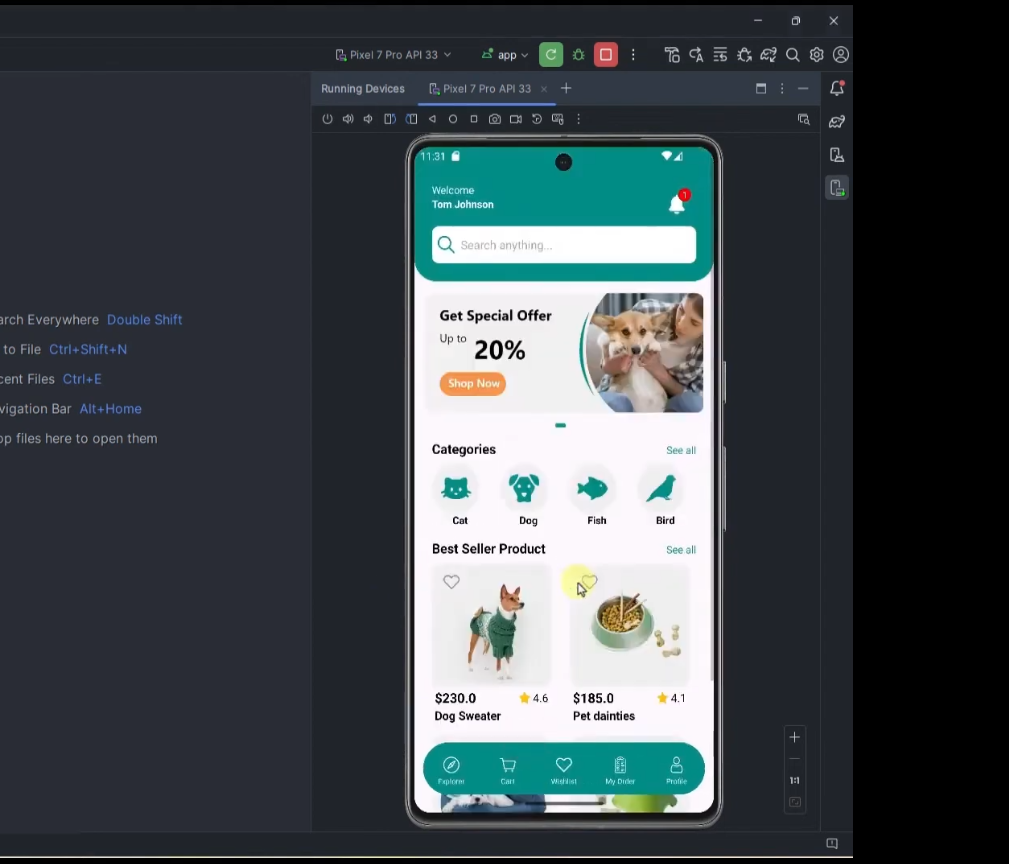 Đồ án mobile Shop Bán Đồ Thú Cưng Online Shop Android Studio Kotlin