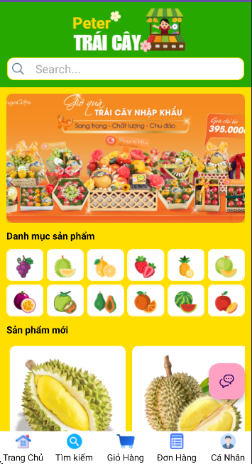 (ANDROID KOTLIN+ SQLITE +BÁO CÁO WORD) App bán trái cây nông sản android kotlin có đầy đủ chức năng quản trị và đặt hàng,mini chat.