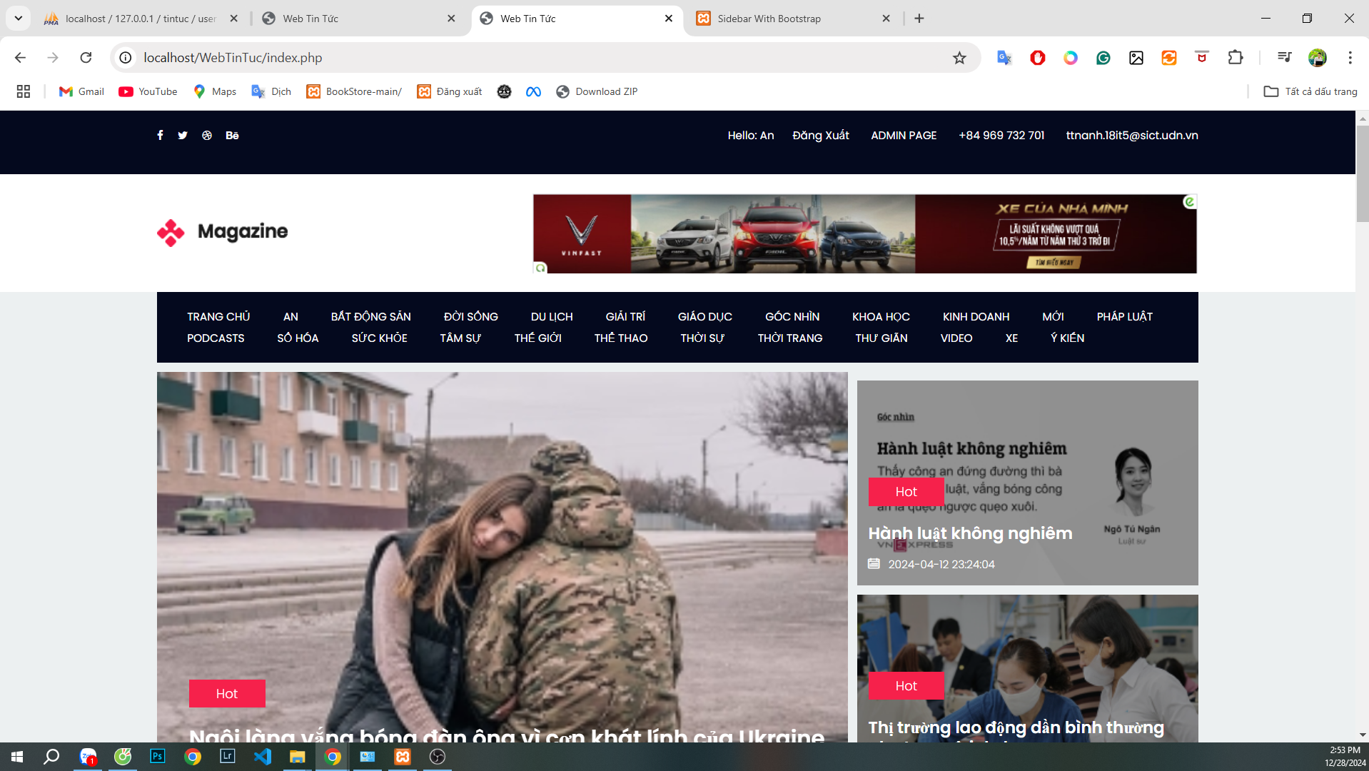 source code web tin tức Php mysql