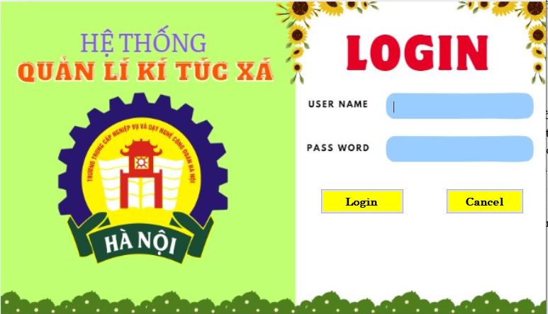 ĐỒ ÁN + BÁO CÁO Phần Mềm Quản Lí Kí Túc Xá Kết Nối ORACLE & WINFORM C# đầy đủ các chức năng quản trị, tối đa 1 phòng chỉ được ở 4 sv