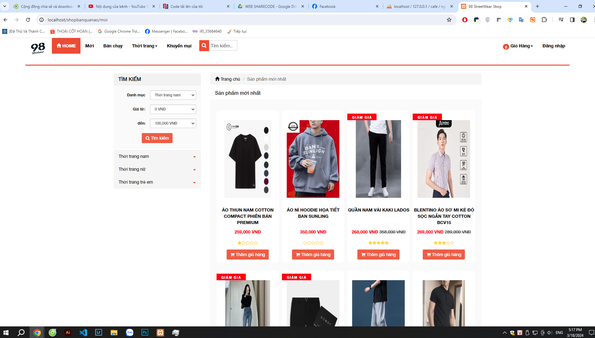 Full code Web BÁN HÀNG GIÀY DÉP QUẦN ÁO THỜI TRANG có Word đầy đủ chức năng giao diện đẹp sử dụng PHP + MySql