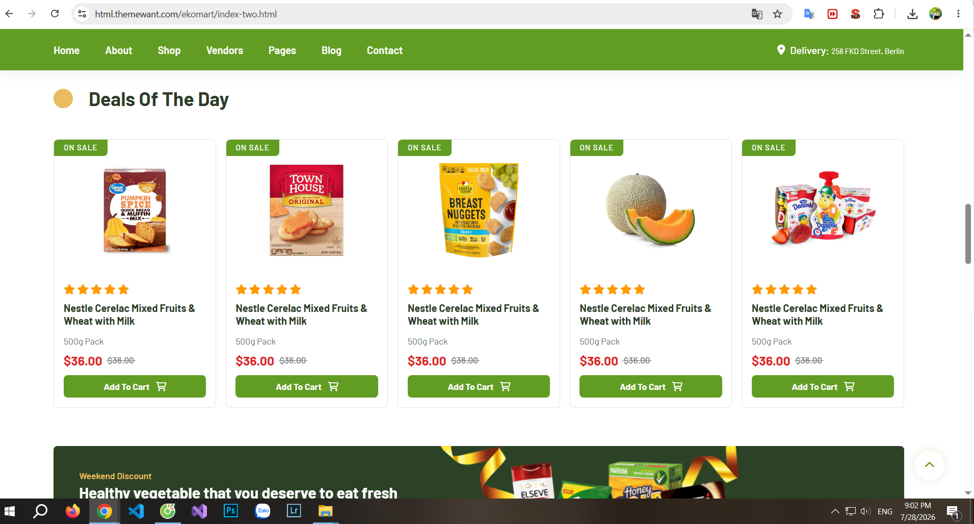 HTML Template ecommerce thương mại điện tử bán hàng siêu đẹp