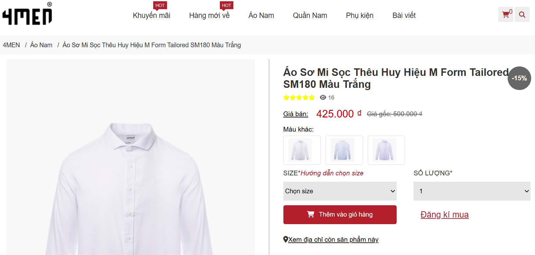 website API bán hàng Thời trang nam 4menshop ReactJS - ASP.NET Core & SQL Server