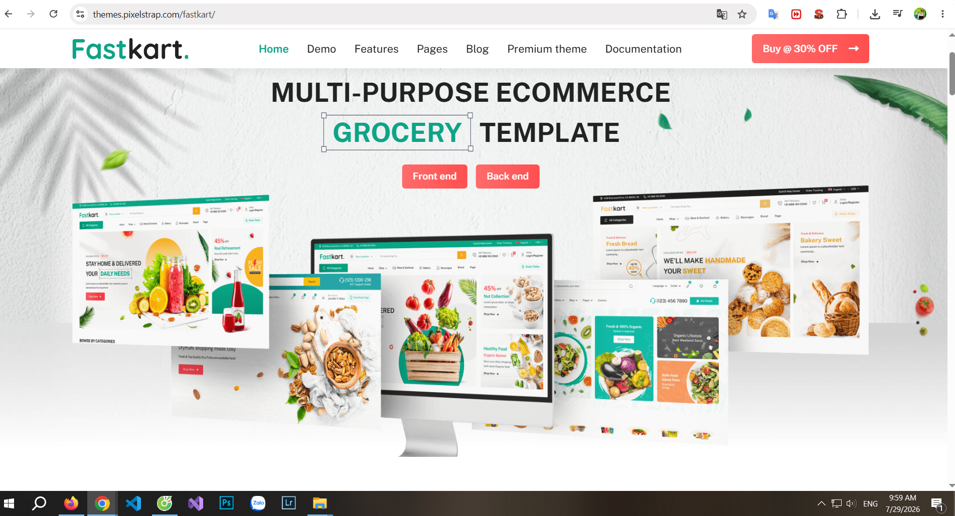 Compo 5 giao diện Html Template  website bán hàng giá rẻ