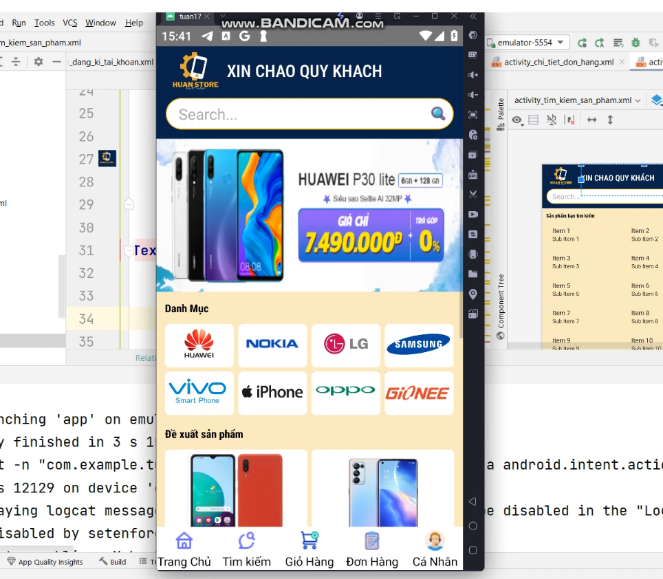 (ANDROID JAVA + SQLITE) App bán hàng android có đầy đủ chức năng quản trị và đặt hàng, xem giỏ hàng thanh toán, xem chi tiết đơn hàng, thêm , sửa, xóa, tìm kiếm.