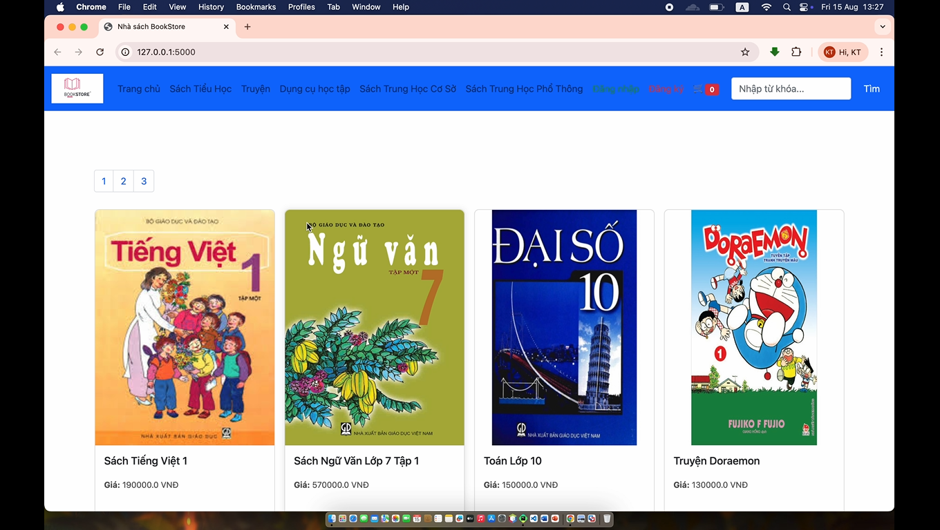 Website bán sách bằng Python + MySQL