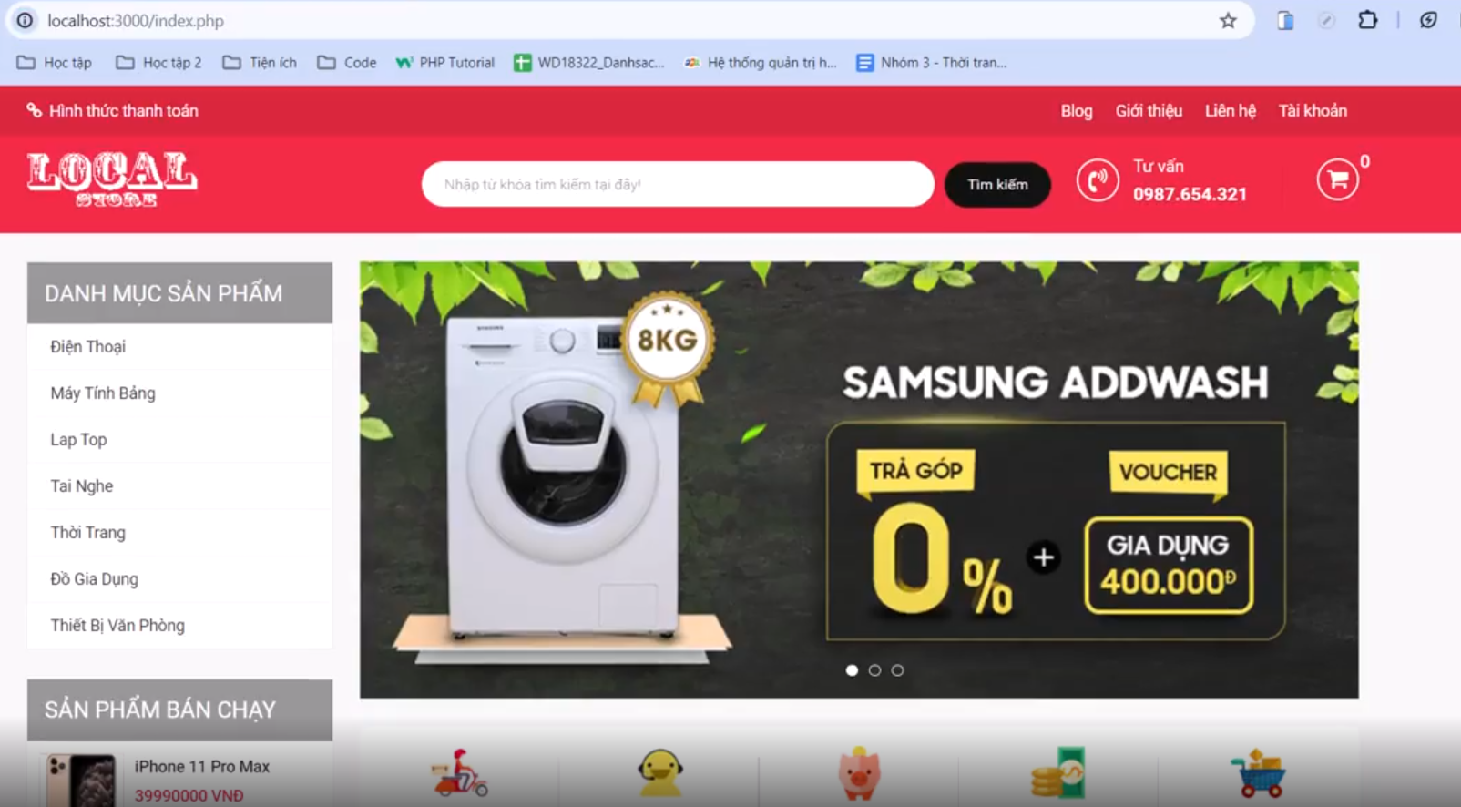 Website PHP bán hàng thương mại điện tử
