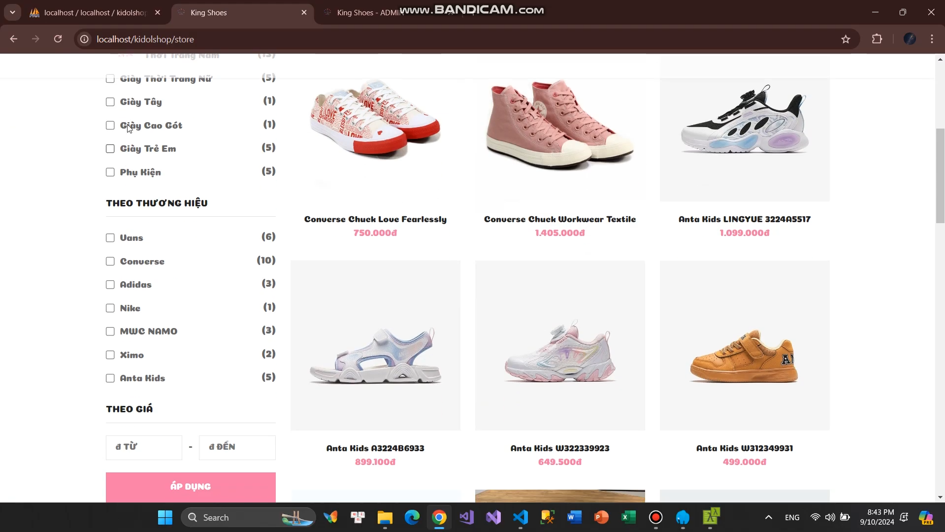 Xây dựng website TMĐT quản lý bán giày PHP Laravel tích hợp thanh toán COD,Momo,VNPay, thông báo đặt,hủy,nhận hàng bên ADMIN,... Full báo cáo và slide Luận văn tốt nghiệp
