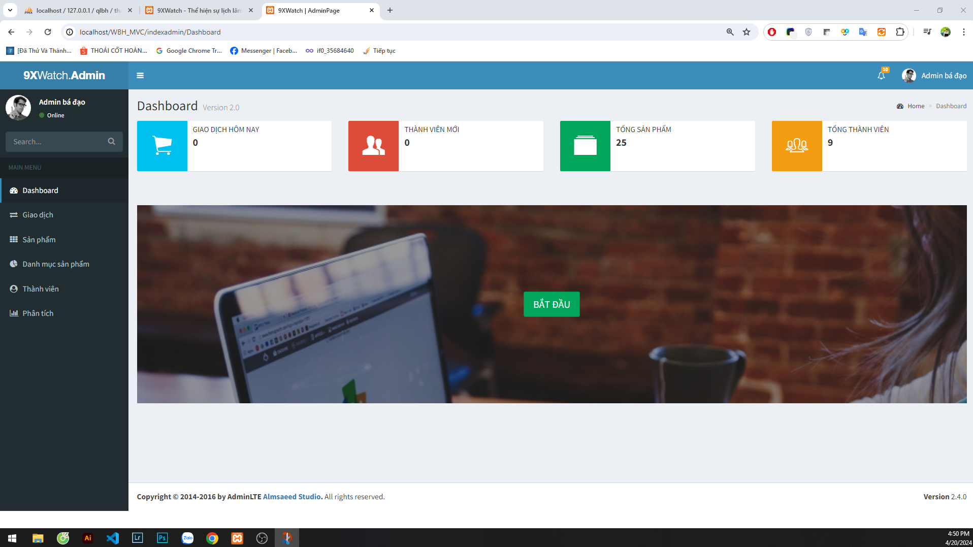 Web đồ án bán đồng hồ MVC viết bằng PHP & MySQL