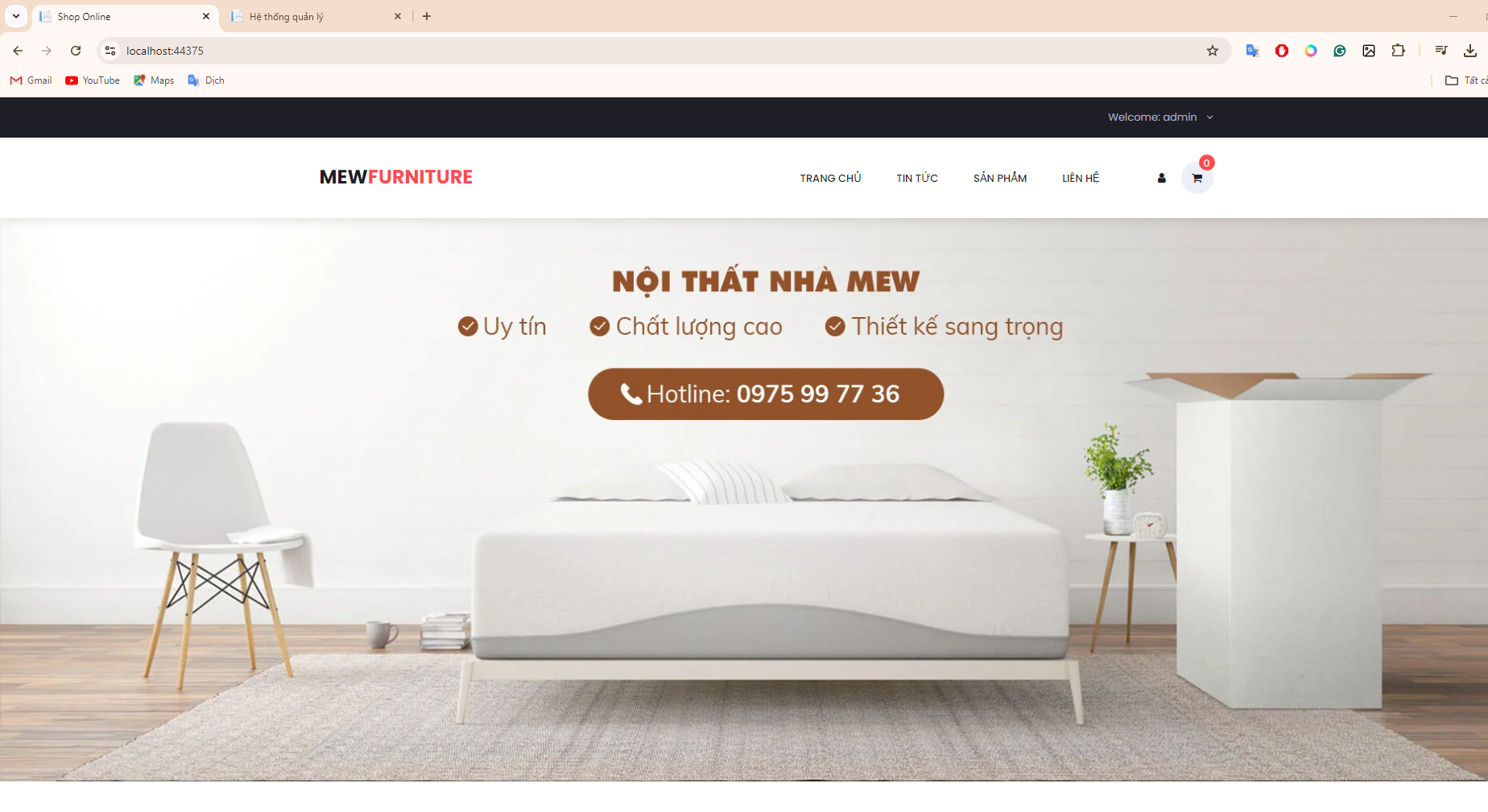 Website bán hàng nội thất ASP.NET MVC với SQL Server