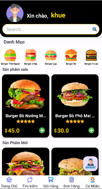 (ANDROID JAVA + SQLITE + BÁO CÁO WORD) App đặt đồ ăn HAMBERGER android có quản trị và người dùng, đánh giá sản phẩm sau khi mua, đặt hàng, tiến trình thực hiện đơn hàng, các chức năng. thêm, sửa, xóa