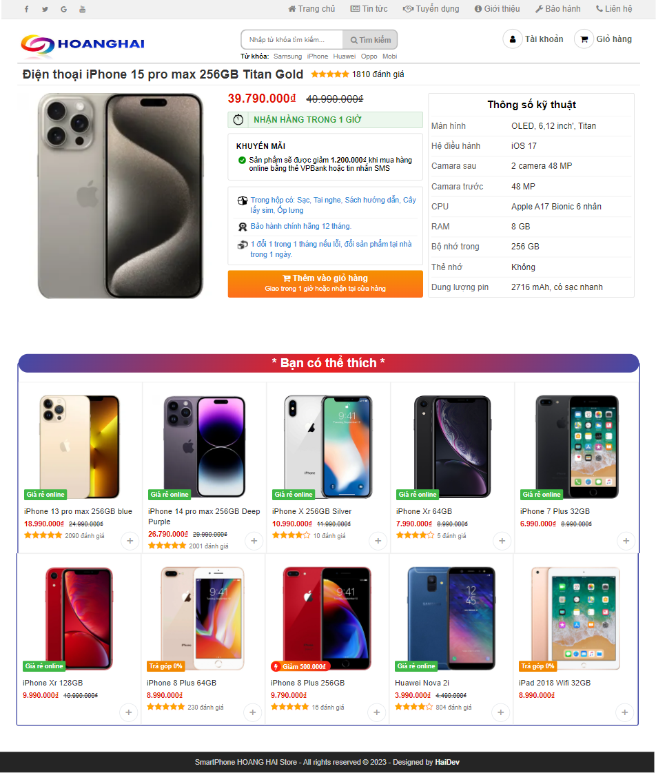 Website shop thời trang nam nữ Dokma trang quản trị admin tích hợp giỏ hàng, thanh toán (html, css, js, responsive)