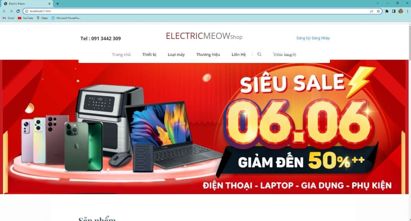 Code Website bán laptop và trang thiết bị điện tử - Sử dụng C# ASP.NET