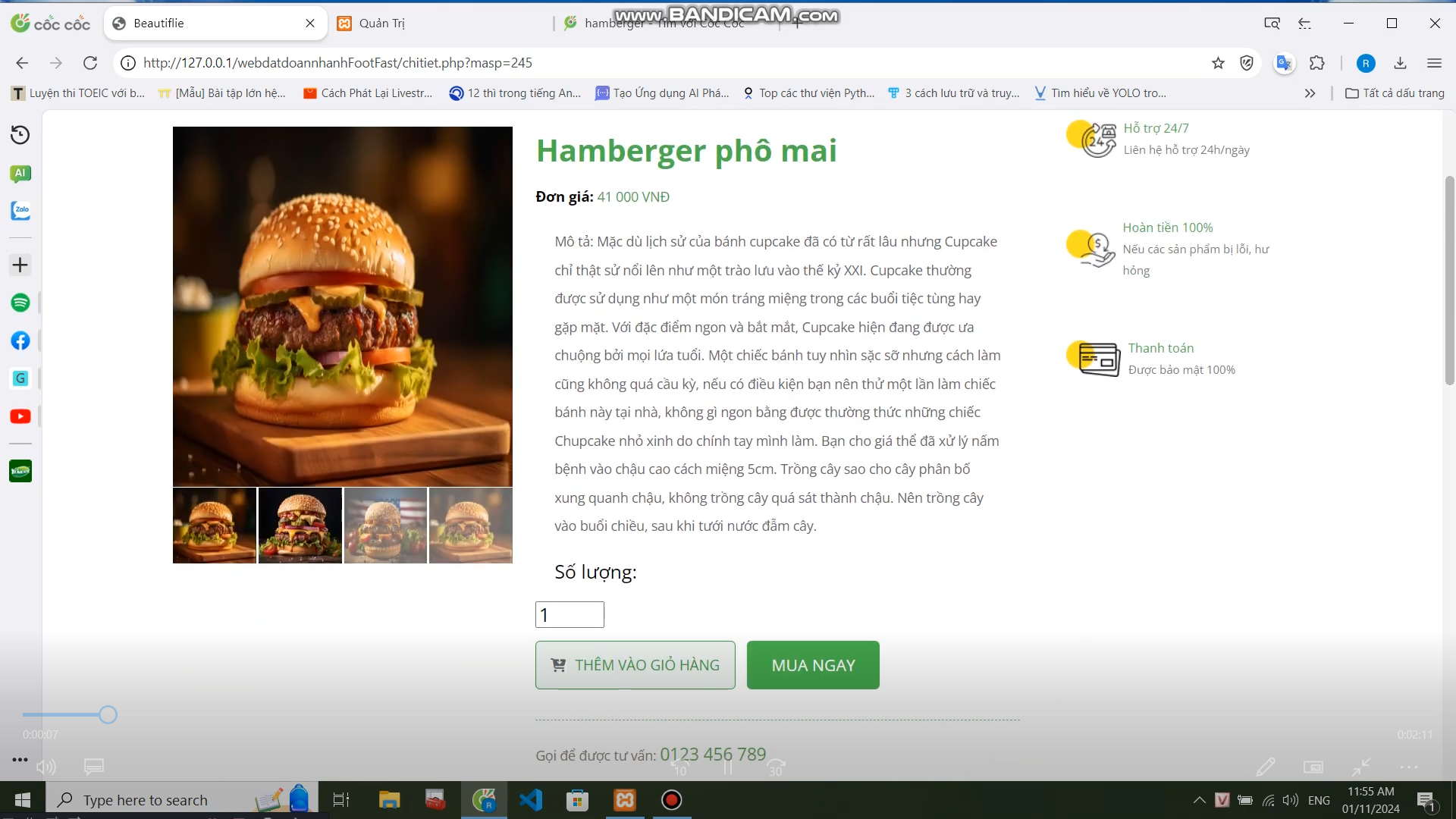 Đồ án website đặt đồ ăn nhanh Food Fast bằng PHP & MYSQL đầy đủ chức năng quản trị và người dùng