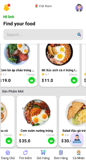 Đồ án Android - Food App Android nhà hàng quán ăn JAVA - sử dụng Firebase