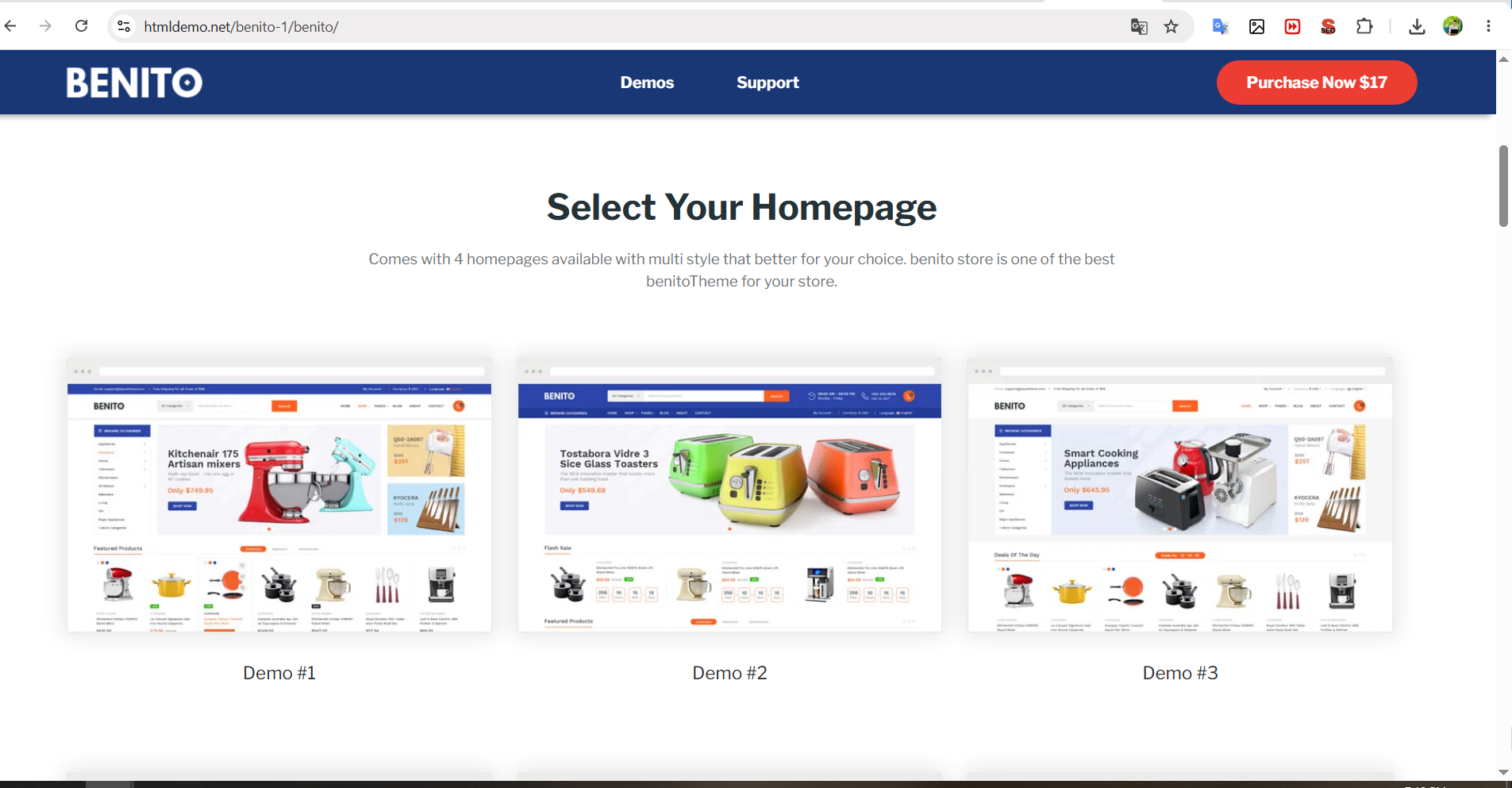 Combo giao diện Bootstrap 5 thương mại điện tử - Benito