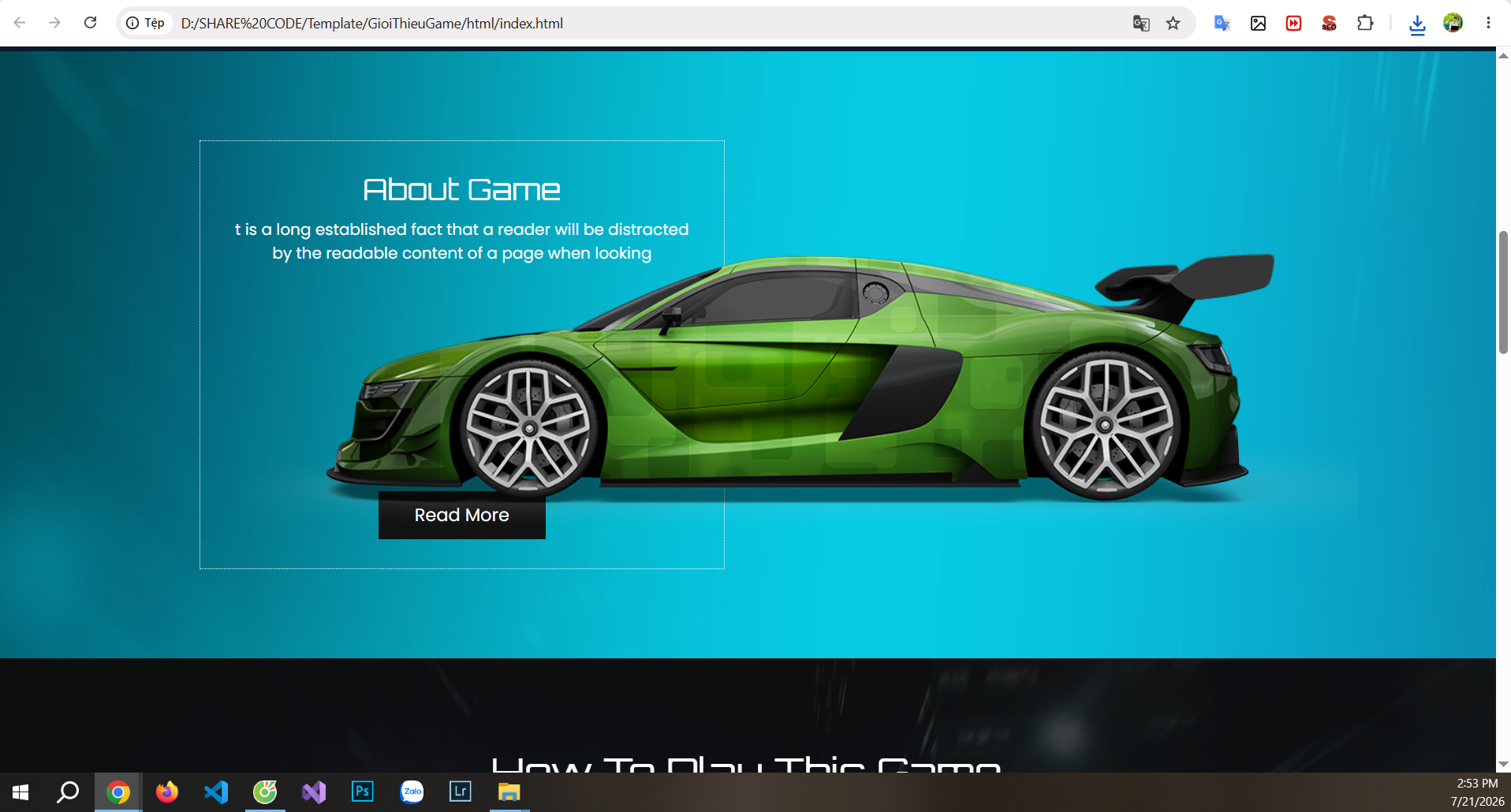 Source code website giới thiệu Game thiết kế đẹp(Dùng làm bài tập lớn, code thuần không dùng plugin WordPress)