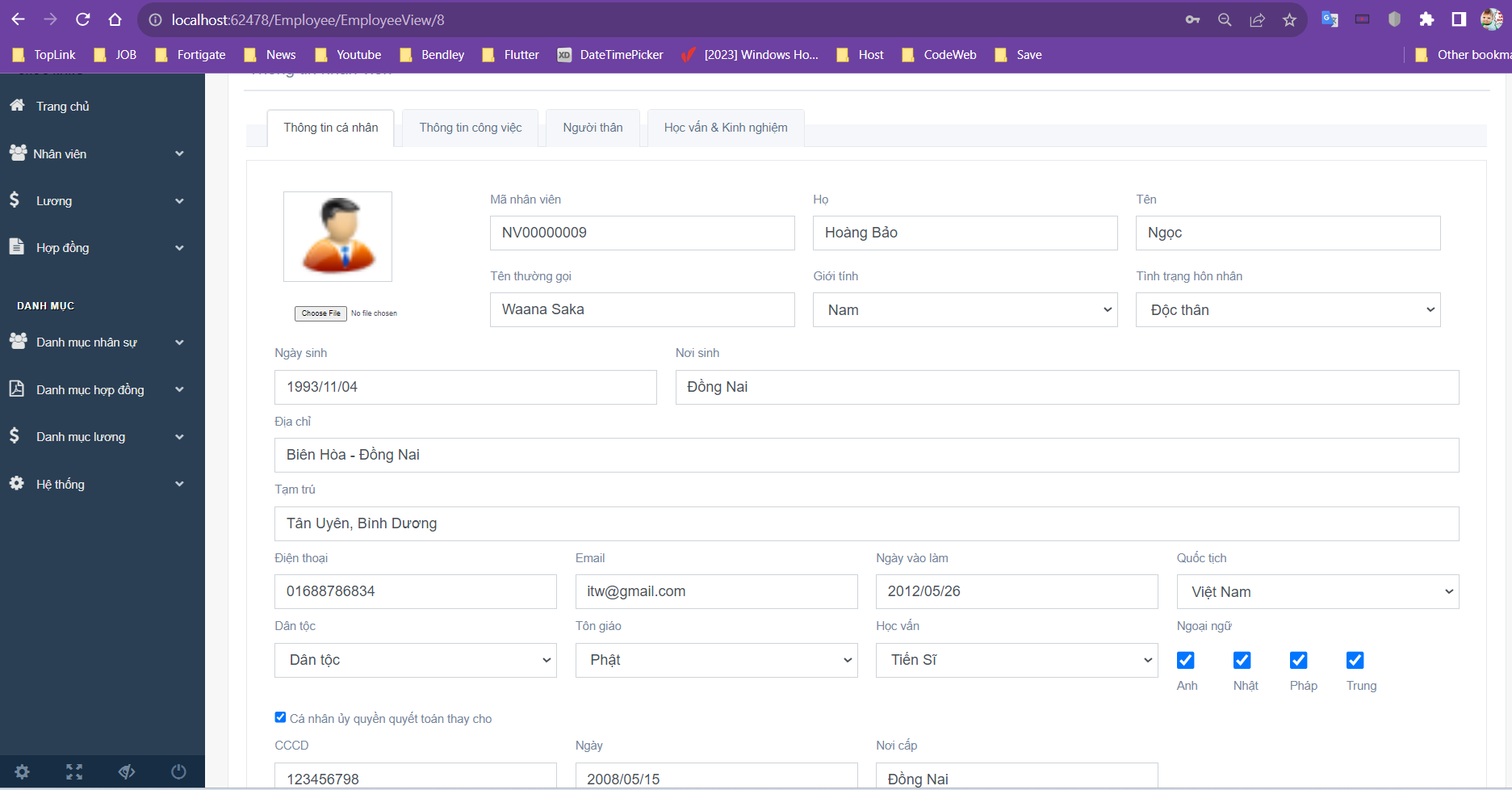 Source code web QUẢN LÝ NHÂN SỰ - ASP NET MVC full chức năng, giao diện đẹp